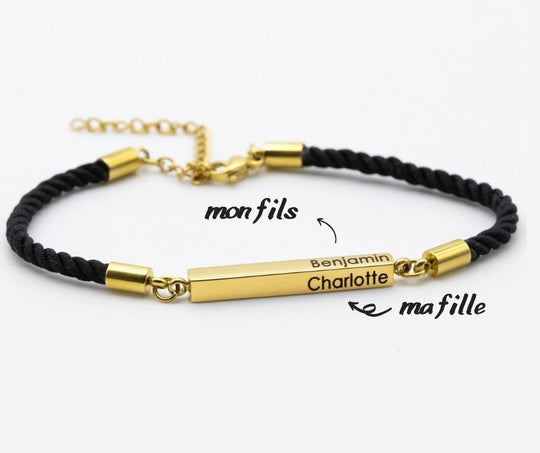 Bracelet Barre 3D Prénom Personnalisé pour femme