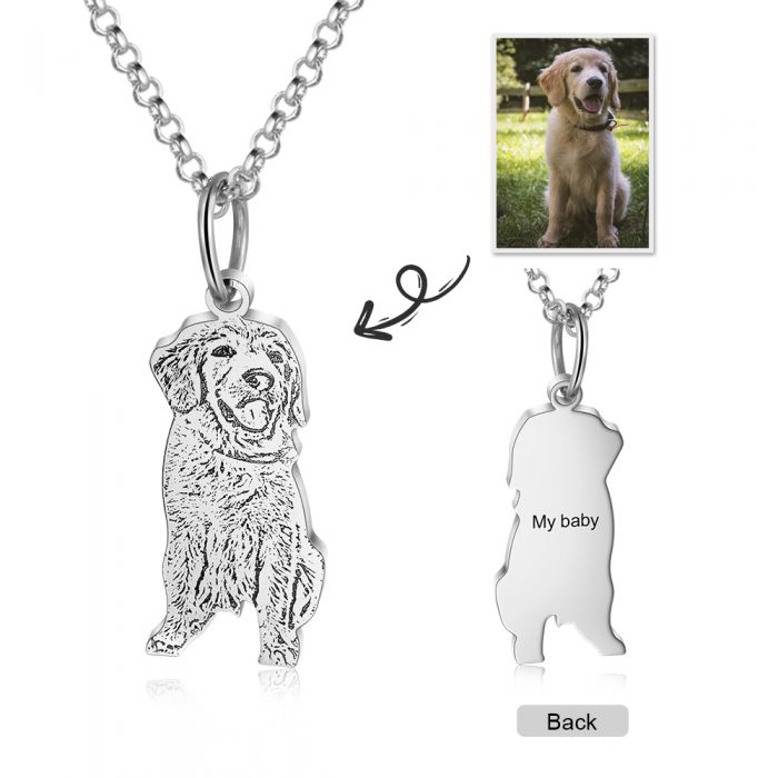 Pendentif personnalisé avec la photo et le nom de votre animal de compagnie